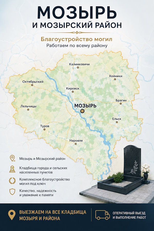 благоустройство могил мозырь