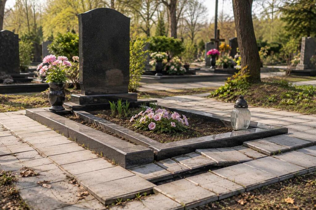 Просела могила после зимы